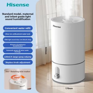 Hisense | Baby-Friendly Humidifier with Deodorizing Silent Operation Aromatherapy and Large Mist Output