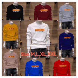 Bisa COD Sweater Keren Crewneck Elegan Kaos Pria Trendy Sweatshirt Kasual Sweter Baju Champions
