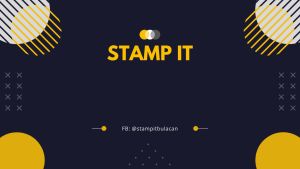 Stampitbulacan2ndstore CB Atom Self-inking Flash Stamp 32mm x 55mm Office Stamp Logo Business name