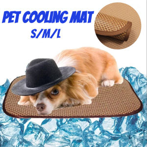 Pet Cat Dog Bed Mat Summer Cooling Sleeping Pad Comfortable Straw Bamboo Cushion