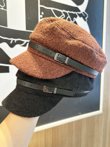 หมวกกันน็อคทรงสี่เหลี่ยมสไตล์วินเทจสไตล์อังกฤษแบบย้อนยุคสำหรับฤดูใบไม้ร่วงและฤดูหนาว หมวกทรงปากเป็ดสำหรับเด็กชายและเด็กหญิง หมวกแฟชั่นที่สวมใส่ได้หลากหลาย