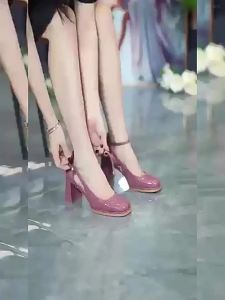 7Li Vintage Mary Jane Shoes Female Square Toe 2024 New Japanese Style Students jk Uniform Leather Shoes Fashion High Heels Chunky Heel