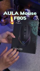 AULA Gaming Mouse F805 RGB Gaming Mouse with Side Buttons Rainbow LED Backlit 6400 DPI Adjustable Ergonomic Optical USB Wired Komputer Garansi 1 Tahun