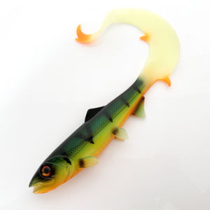 1PC 17cm/22.5cm Wavy Tail Soft Swimbait – Long Grub Style Lure for Pike Perch Zander & Catfish – Big Fish Bait