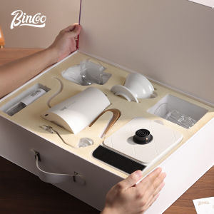 BINCOO ชุดทำกาแฟเทด้วยมือระดับพรีเมียมกล่องของขวัญสไตล์บ้านพร้อมการผสมผสานอุปกรณ์ชงกาแฟกาต้มน้ำของขวัญธุรกิจอเมริกัน