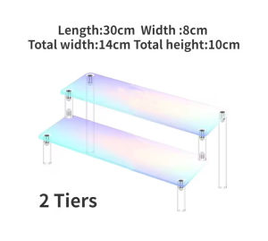 Colorful Acrylic Display Stand for Collections Party Decoration 1-4 Tier Storage Shelf for Cupcake Car Model and Toy