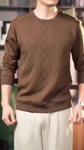 Áo Len Nam Cổ Tròn Tay Dài Phong Cách Hàn Quốc Mùa Đông