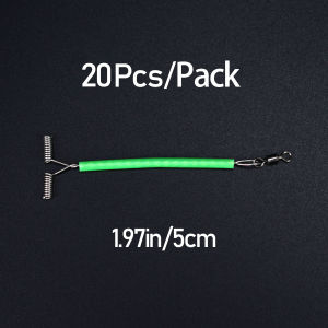 Topranc 20Pcs T-Shape Balance+American Style 8-shaped Rolling Swivels Connector with Luminous Tube Fishing Line Making Tackle