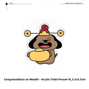 Decorative Toilet Tank Button Helper Cute Water Flush Button for Toilet Pressure Assistor Bathroom Accessories Popo Cat Brand