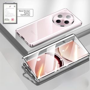 Oppo Find X8 pro New Leather Protective Case Full Cover Drop Resistance Double Flip Magnetic Absorption Transparent Mens Style