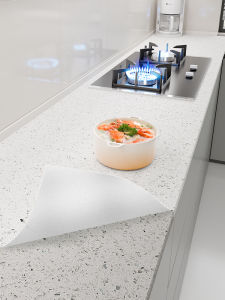 Kitchen Stove High Temperature Resistant Oil Proof Crystal Film Protection Sticker Rock Board Dining Table Surface Easy Cleaning
