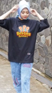 Oversize kaos FOREVER DESIGN DTF PRINT BAJU LENGAN 7/8 BELI 4 GRATIS 1 ACAK