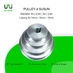 Pulley susun 4 - puli 4 susun - puli transmisi 2in 23in 3in 35in V-belt M