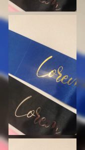 (CUSTOM 1 Hari jadi) SELEMPANG Sash CUSTOM Tulisan Nama