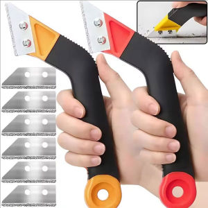 YESPERY Grout Scraper for Tile Joints Replaceable Head Tiles Gap Cleaning Knife Tile Grout Removal Tool