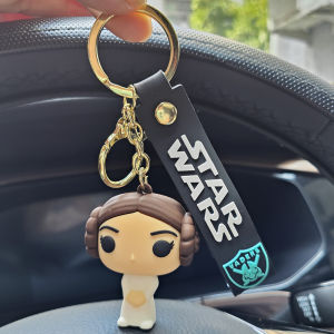 Hasbro | Chiến Tranh Giữa Các Vì Sao Chiến Binh Đen Trắng Mặt Dây Chuyền Chìa Khóa Xe Hơi Cặp Đôi Phù Hợp Với Vòng Chìa Khóa Silicone Quà Tặng Sáng Tạo