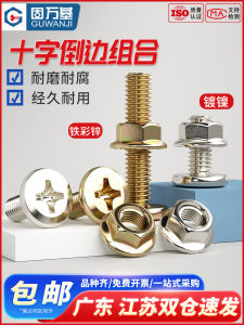 Nickel Plated Zinc Colorful Countersunk Cross Head Furniture Screws And Nuts Set: Round Head Flat Head Bracket Bolts M6M8