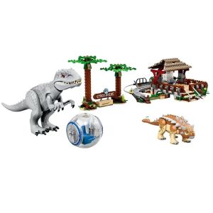 Building Blocks Jurassic Series Tyrannical Tyrannosaurus Rex vs. Ankylosaurus 75941 Childrens Male Assembled Dinosaur Toy Model