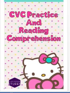 CVC Practice and Reading Comprehension 22 pages