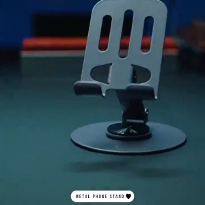COD 360° Rotatable Metal Cellphone Stand Carbon Steel Foldable Phone Holder Portable 360 Degree Rotating Desktop Live Tablet Stand Flexible Desk Lazy Pad Cellphone Holder Adjustable Height Telescopic Aluminum Alloy Non-slip Sstand