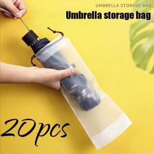 5/20pcs Waterproof Translucent Umbrella Storage Bag with Drawstring Portable Multi-purpose Pouch for Home Travel Organizer Essen