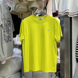 Early Autumn 2024 Korean Style round Neck Heart Embroidery Short Sleeve Womens T-Shirt Versatile Base Layer Commute Ready