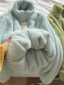 OUMULONG | Warm Thick Fluffy Lamb Fleece Jacket