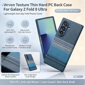 Busienss Carbon Fiber Texture PC Case For Samsung Z Fold 8 Ultra 7 6 5 For Magsafe Charging Bare-Metal Feel Slim Anti-drop Cover