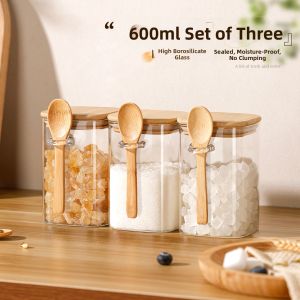 Aesthetic Sealed Glass Sugar Storage Jar