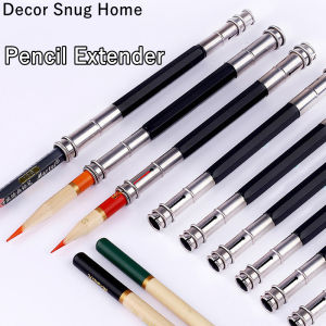 【Free Shipping】Metal Sketch Pencil Extender Stainless Steel Pen Holder Double-headed Pencil Set Metal Extension Rod