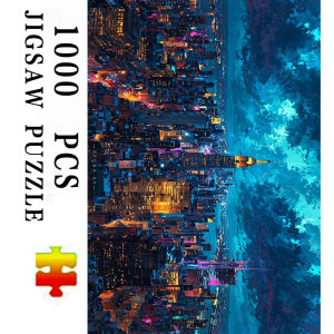Jigsaw Puzzle 500/1000/1200/2000PCS Punk Cityscape Urban Art Brain Teaser Puzzle Calming Hobby Gift