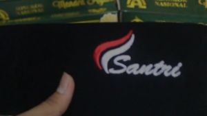 Peci Songkok Kopiah Hitam Motif Logo Santri Terbaru Bordir Computer Anak Dan Dewasa Murah Kekinian