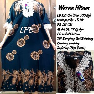 Daster Arab Renda Jumbo Motif Bunga Matahari LD 125 CM Rayon Super