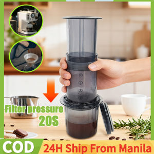 Portable Press Coffee Brewer Coffee Maker Hand-Powered Espresso Maker Coffee Filter Press Coffee Filter Dripper Reusable Brewer No Filter Paper Required Easy To Use For Home Office Travel