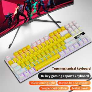 NexusClick K87 Wired Mechanical Keyboard 87 Keys RGB BacklightHot Swappable Switch Optional Compact Portable Gaming Keyboard