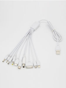 Ten-In-One Charging Cable Maxmiles MX-10In1Cbl Multi-Function USB Phone Charging Cable Straight Head Type One Drag Ten