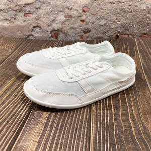 Breathable Casual Mens Shoes Pure White Mesh Soft Flat Bottom Large Size Fashionable Spring Summer Order Net Cloth Shoes