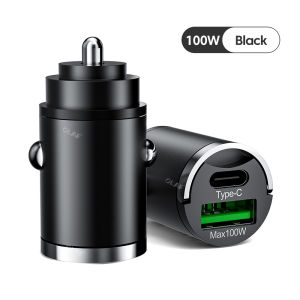Bộ Sạc Nhanh Ô Tô Olaf Mini 100W PD QC USB C Cho iPhone 13 12 Xiaomi Samsung Huawei - Sạc Điện Thoại Trên Ô Tô