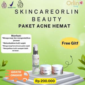 FREE BONUS‼️PAKET ACNE HEMAT ORLIN BEAUTY//PAKET JERAWAT//(bayar di tempat)
