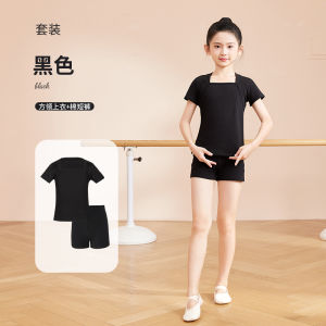 Summer Dancing Dress Girl Tops Short Sleeve Separates Body Dance Clothes Chinese Classic Dance Exercise Clothing Latin Shorts Suit Women