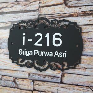 NOMOR RUMAH AKRILIK / ACRYLIC VINTAGE ORNAMENT SERIES 02 / PLAT AKRILIK