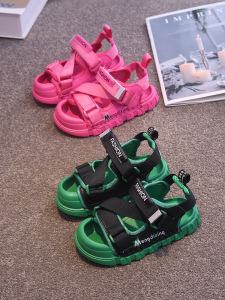Childrens Summer Sandals Soft Bottom Anti-Slip Beach Shoes Sporty Girl Boy Footwear Comfortable Flexible Rubber Sole