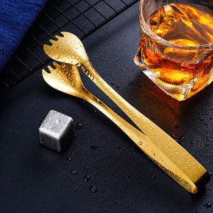 Kẹp Đá Bằng Thép Không Gỉ 304 Kẹp Bánh Kẹp Trái Cây Kẹp Thịt Nướng Kẹp Chanh Phụ Kiện Nhà Bếp Bằng Thép Không Gỉ