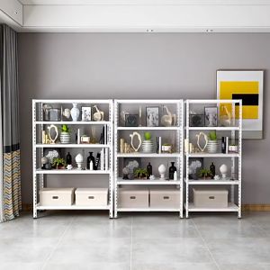 SRF Heavy Duty Metal Storage Rack 3-5 Layers Steel Shelf Organizer Adjustable Storage Shelving for Home Kitchen Garage Warehouse