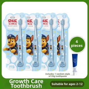 Soft Bristle Childrens Toothbrush Puppy Team Flagship Baby Suitable 2-3-6 Years Old Growth Premium Care Dental Cleaning Tool