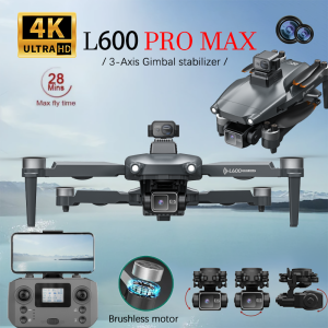 L600 PRO MAX GPS Drone Professional 4K HD ESC Camera 5G FPV WiFi With 3-Axis Gimbal Flight Brushless RC Quadcopter Children Toy