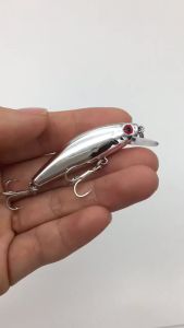 Ufishing 5.6cm/6.6g Shore Cast Sinking Fishing Minnow Lure Electroplated Mini Wobbler Bait
