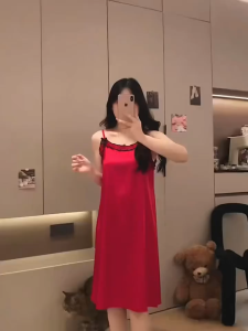 Dress Tidur Bahan Satin Lembut Dress Santai Rumahan Satin Silk Motif Cantik Elegan