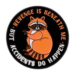 Humorous Quotes Enamel Pin Cartoon Raccoon & Opossum Brooch For Coat Womens Brooches Fashion Lapel Badges Jewelry Friends Gift