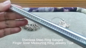2Pcs Silver Ring Sizer Finger Measuring Stick Metal Ring Mandrel US Size Professional Jewelry Sizing Tool for Ring Making